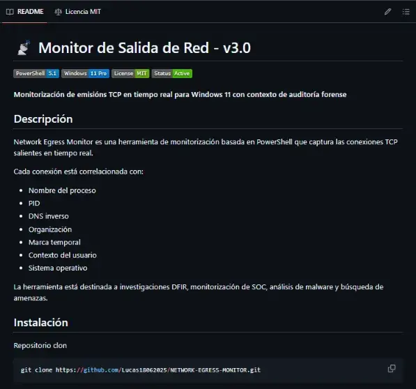 Network Egress Monitor — monitorización defensiva de conexiones salientes de red